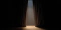 Stage Curtains Opening With Spotlight On Empty Theater Stage. Anticipation Of A Performance Royalty Free Stock Photo