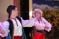 On stage are dancers and singers, actors, chorus members, dancers of the corps de ballet and soloists of the Cossack ensemble