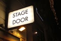 Stage door sign