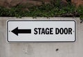 Stage Door Sign Royalty Free Stock Photo