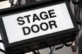 Stage Door sign, theater entrance Royalty Free Stock Photo