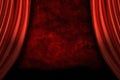 Stage Drapes With Grunge Background