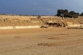 Stage of the Hippodrome in Caesarea Maritima National Park