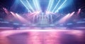 stage indoor or interior stadium with colorful lights