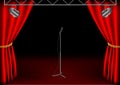 Stage with isolated microphone