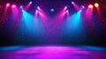 Stage Lighting with Blue and Pink Spotlights Royalty Free Stock Photo