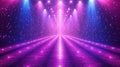 Stage lighting display with pink and blue spotlights Royalty Free Stock Photo