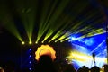 Stage lighting effect in the dark, close-up pictures