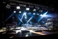 stage lighting equipment and reflectors Royalty Free Stock Photo