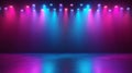 Stage Lighting Pink And Blue Spotlights Background Royalty Free Stock Photo