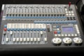 Stage lighting technician controller panel for entertainment event