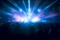 Stage lights in a nightclub, close-up, toned image Royalty Free Stock Photo