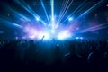 Stage lights in a nightclub, close-up, toned image