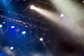 Stage lights. Soffits. Concert light Royalty Free Stock Photo