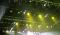 Stage lights. Soffits. Concert light Royalty Free Stock Photo
