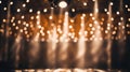 Stage lights and spotlights on stage. Blurred background with bokeh Royalty Free Stock Photo