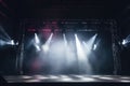 stage lights switching off against backdrop Royalty Free Stock Photo