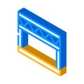 stage metal frame isometric icon vector illustration Royalty Free Stock Photo