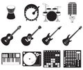 Stage music instruments set