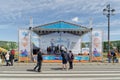 The stage of the Nationalities Ball performance in Saint Petersburg.