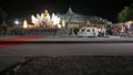 The stage for offerings during the Vesak celebration in the courtyard of Borobudur Temple