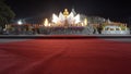 The stage for offerings during the Vesak celebration in the courtyard of Borobudur Temple