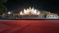 The stage for offerings during the Vesak celebration in the courtyard of Borobudur Temple