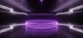 Stage Podium Neon Room Hall Glowing White Purple ALien Sci Fi Futuristic Concrete Reflective Warehouse Garage Empty Background