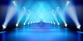 Stage podium during the show. Vector illustration. Royalty Free Stock Photo