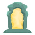 Stage portal icon cartoon . Desert fantasy gate