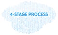 4-Stage Process typography word cloud create with the text only. Royalty Free Stock Photo