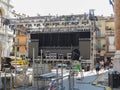 Stage ready for a concert in Vicenza