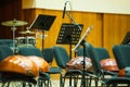 The stage is ready for the orchestra Royalty Free Stock Photo