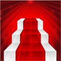 Stage with red carpet Royalty Free Stock Photo