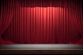 Stage with red curtains and spotlight. Background for presentation. Royalty Free Stock Photo