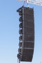 Stage sound equipment. Powerful stage concerto industrial audio speakers