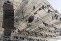 Stage sound and lights construction Royalty Free Stock Photo