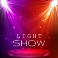 Stage spot lighting. magic light. vector background