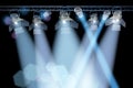 Stage spotlight rack Royalty Free Stock Photo