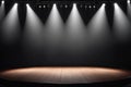 stage with spotlight and spotlight.stage with spotlight and spotlight.empty stage with spotlights and dark background Royalty Free Stock Photo
