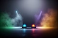 Stage Spotlight with Spotlights, Stage Podium Scene,generative ai