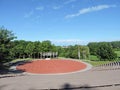 Stage in Taurage park, Lithuania Royalty Free Stock Photo
