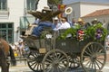 Stagecoach during opening day parade down State Street, Santa Barbara, CA, Old Spanish Days Fiesta, August 3-7, 2005 Royalty Free Stock Photo