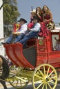 Stagecoach during opening day parade down State Street, Santa Barbara, CA, Old Spanish Days Fiesta, August 3-7, 2005 Royalty Free Stock Photo