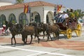 Stagecoach during opening day parade down State Street, Santa Barbara, CA, Old Spanish Days Fiesta, August 3-7, 2005 Royalty Free Stock Photo