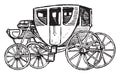 Stagecoach, vintage illustration Royalty Free Stock Photo