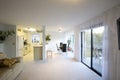 Staged dining room and kitchen