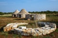 Stages of the construction of traditional Istrian houses Royalty Free Stock Photo