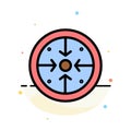 Stages, Goals, Implementation, Operation, Process Abstract Flat Color Icon Template