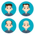 Stages of hair loss. Vector illustration